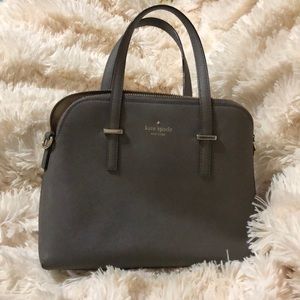 Kate Spade- authentic- gray all leather purse